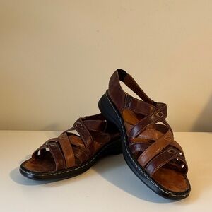 Josef Seibel Adrianna Sandals Women’s Size 39 Leather Brown EUC